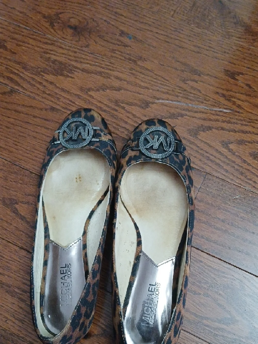 MICHAEL Michael Kors Leopard-Print Logo Ballet Flats - Brown/Black - Picture 7 of 7